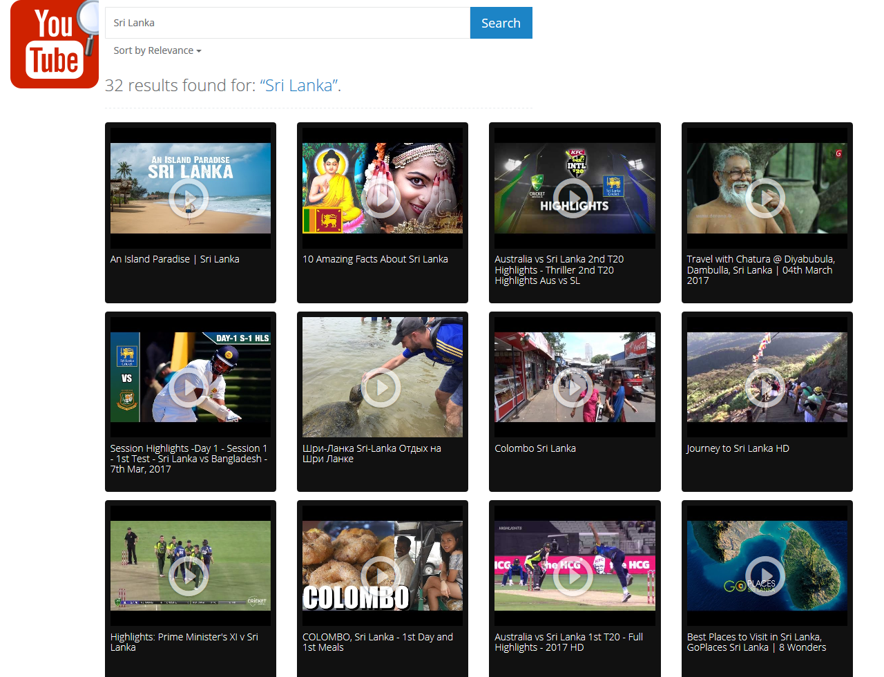 Youtube API Search Lite With Multi Pages - Simple PHP Integration By ...